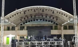 Palcoscenico con tetto curvo in alluminio personalizzato